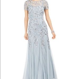 Adrianna Papell Floral Beaded Gown